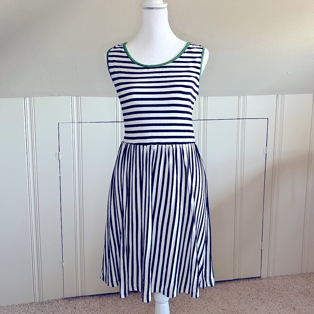 Anthropologie Black & White Striped Dress